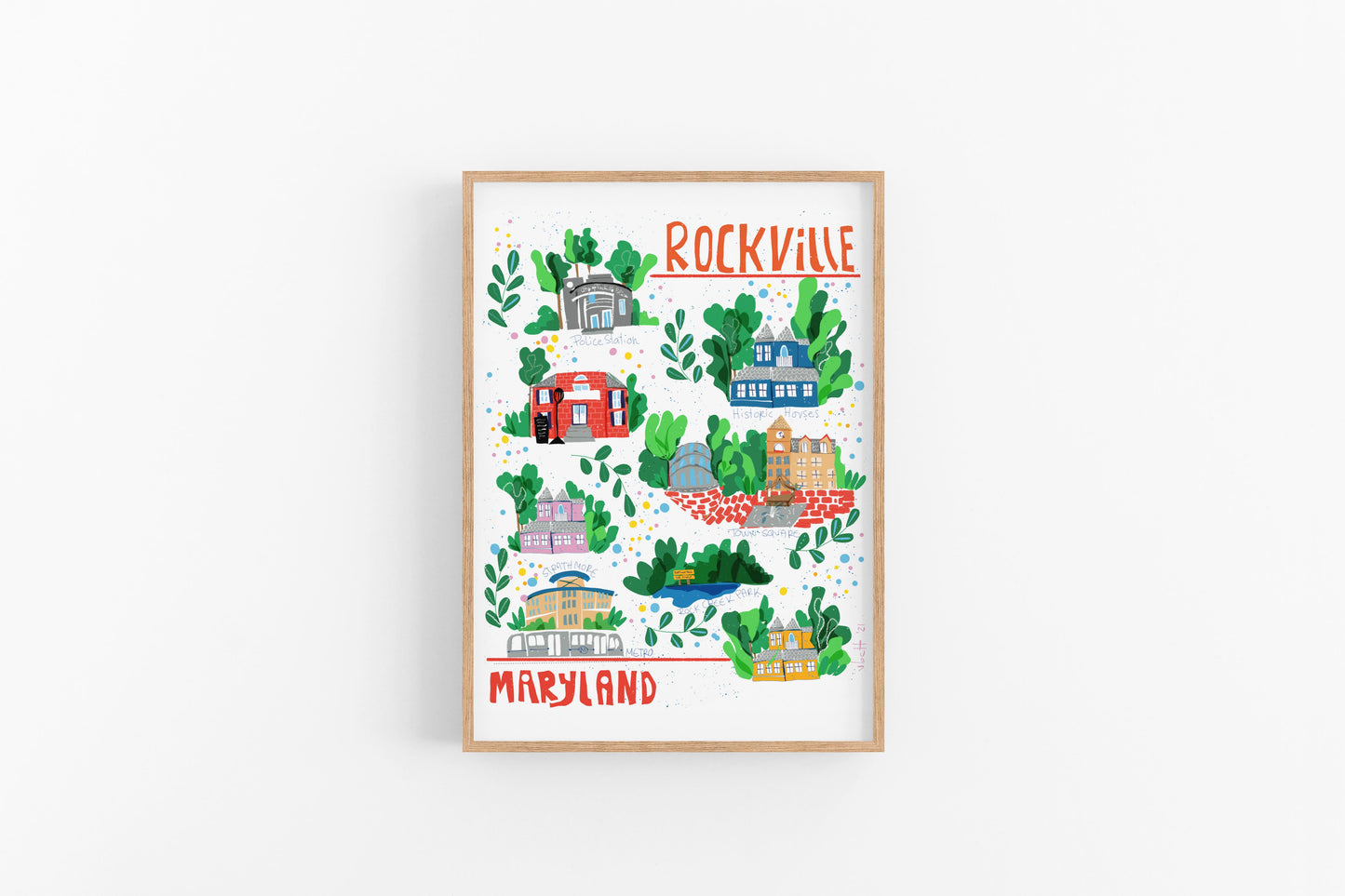ROCKVILLE, Maryland | Favorite Places | Cubicle Decor | Wall Art - VIOLETREDSTUDIO