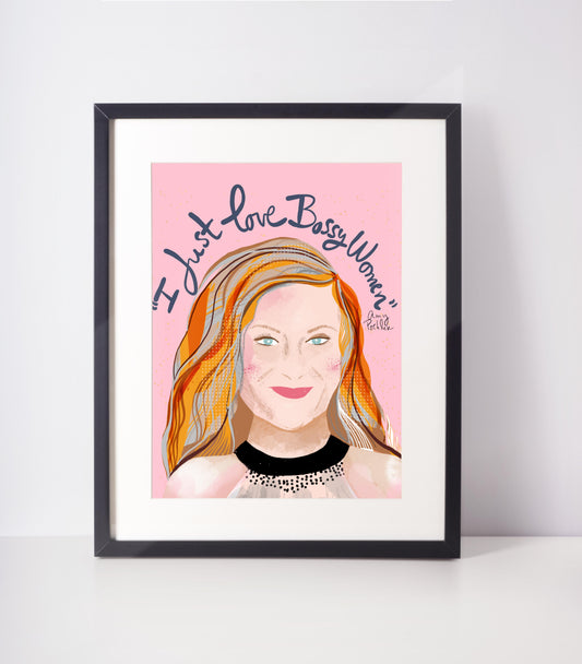 AMY POEHLER Art Print- Bridesmaid GifT- Feminist Wall Art - VIOLETREDSTUDIO
