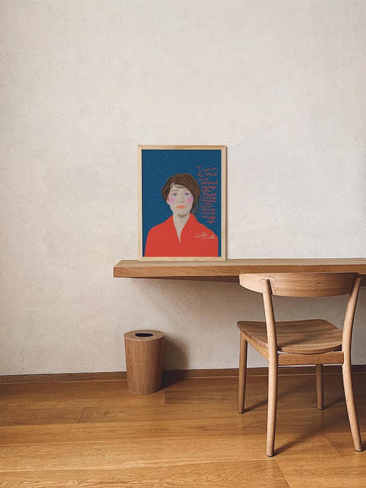 Camille Claudel Portrait, Women in the Arts Cubicle Decor - VIOLETREDSTUDIO