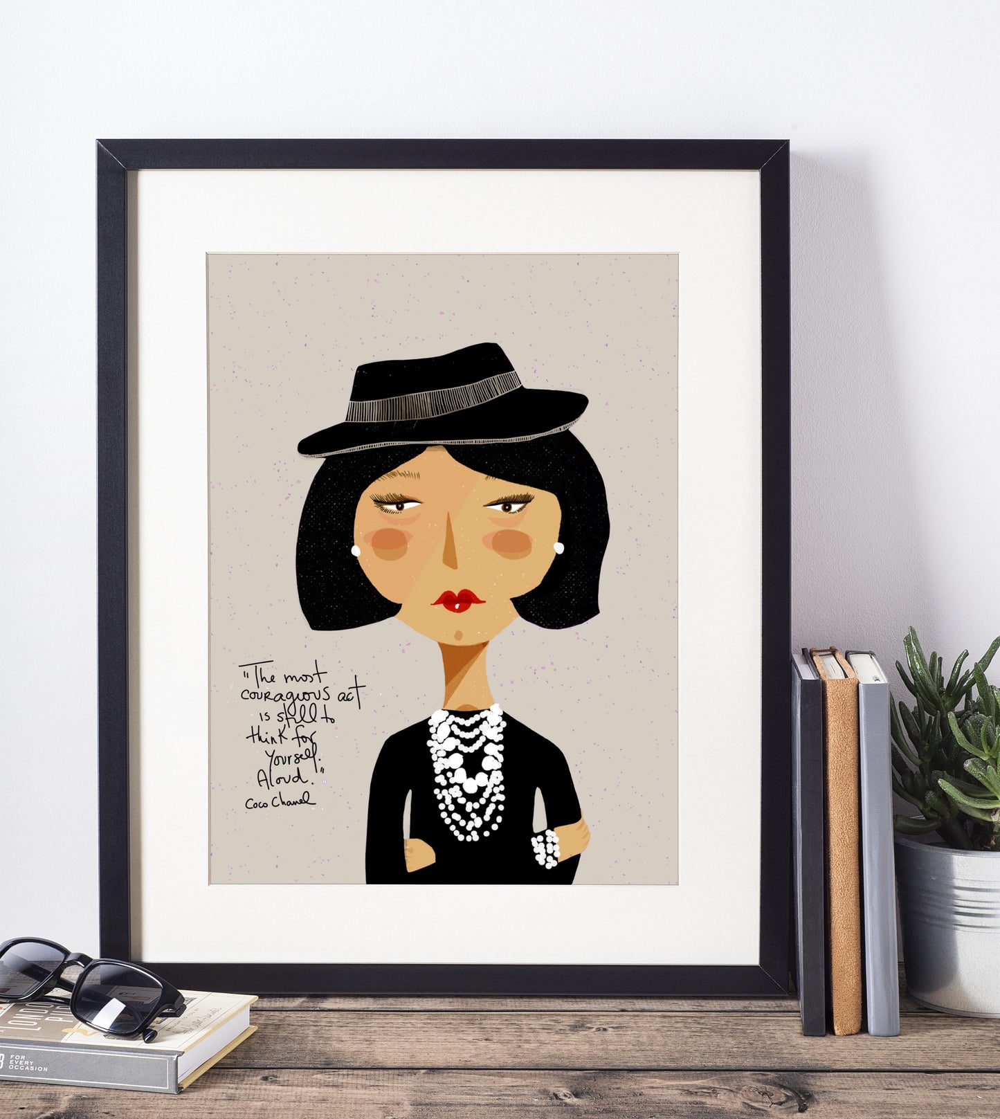 Coco Chanel Fashion Icon Art Print, Nursery Wall Art - VIOLETREDSTUDIO