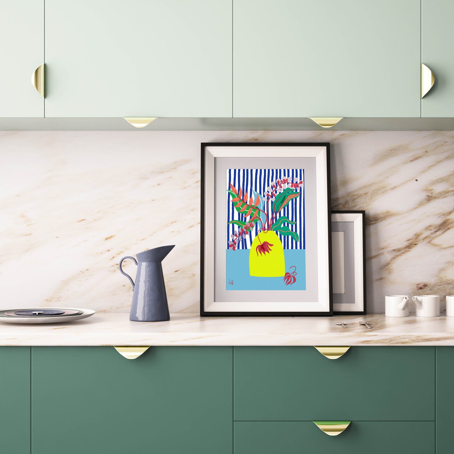 FLOWER PRINT- Spring Wall Art-Contemporary Wall Art Print-Living Room Decor-Cubicle Decor - VIOLETREDSTUDIO