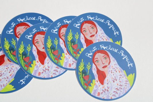 Water Bottle sticker, Self Care Affirmation - VIOLETREDSTUDIO