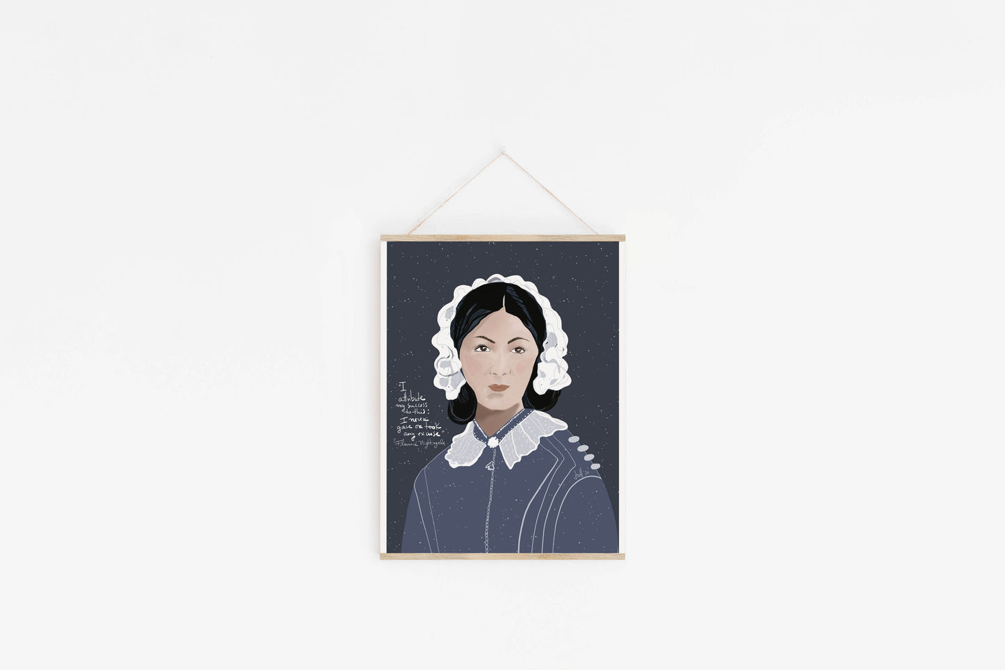 Florence Nightingale Art Print, Nurse INSPIRATION, Cubicle Decor - VIOLETREDSTUDIO