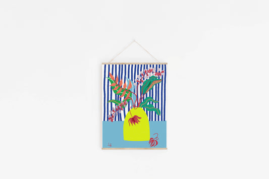 FLOWER PRINT- Spring Wall Art-Contemporary Wall Art Print-Living Room Decor-Cubicle Decor - VIOLETREDSTUDIO