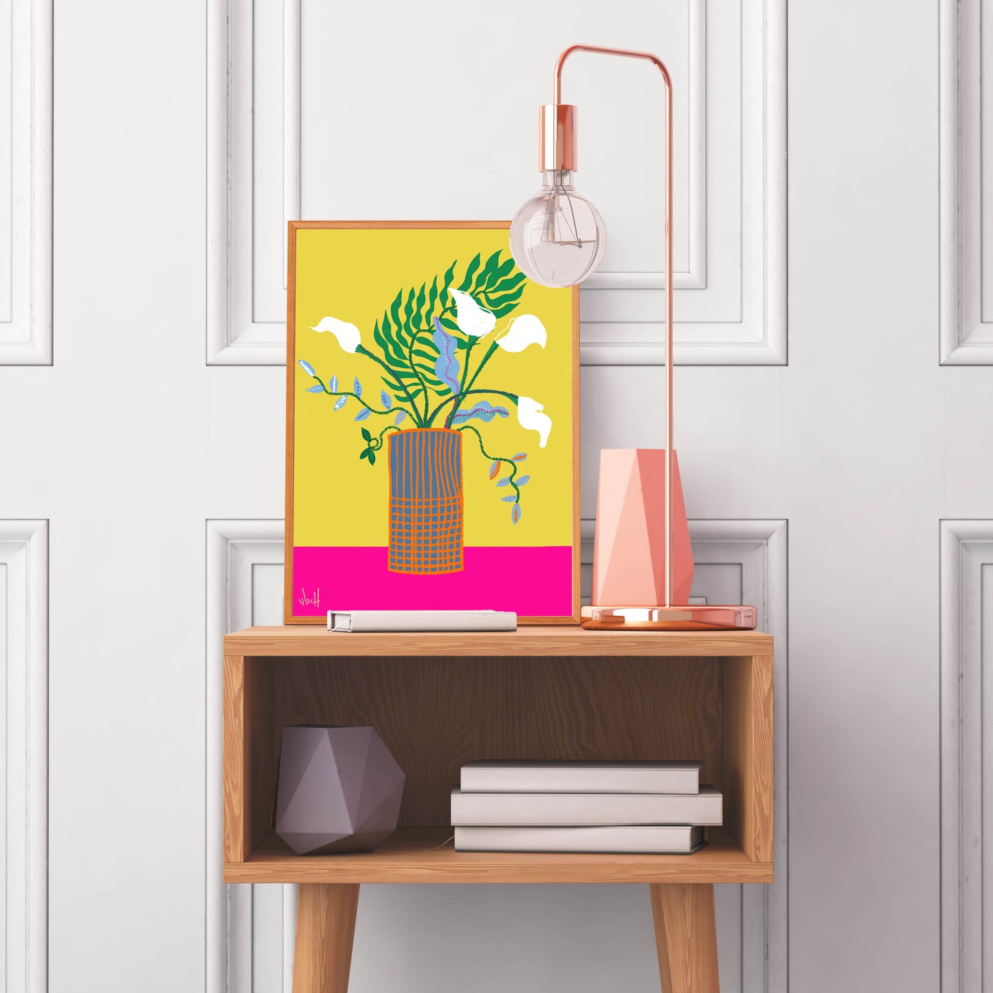 White Lillies | FLOWER Art print | Thoughtful Gifts | Girl Boss Office Art | Botanical Illustration - VIOLETREDSTUDIO
