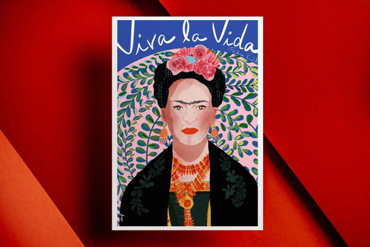 Frida Kahlo Art Print, Typographic Decor, Cubicle DecorFrida Kahlo Art Print, Typographic Decor, Cubicle Decor - VIOLETREDSTUDIO