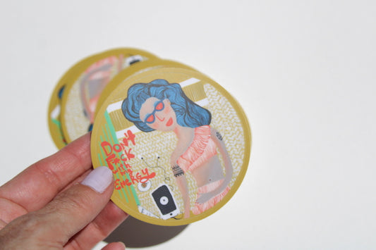 Don't F*** with my energy sticker, Water Bottle sticker, Laptop sticker, waterproof - VIOLETREDSTUDIO