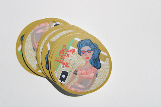 Don't F*** with my energy sticker, Water Bottle sticker, Laptop sticker, waterproof - VIOLETREDSTUDIO