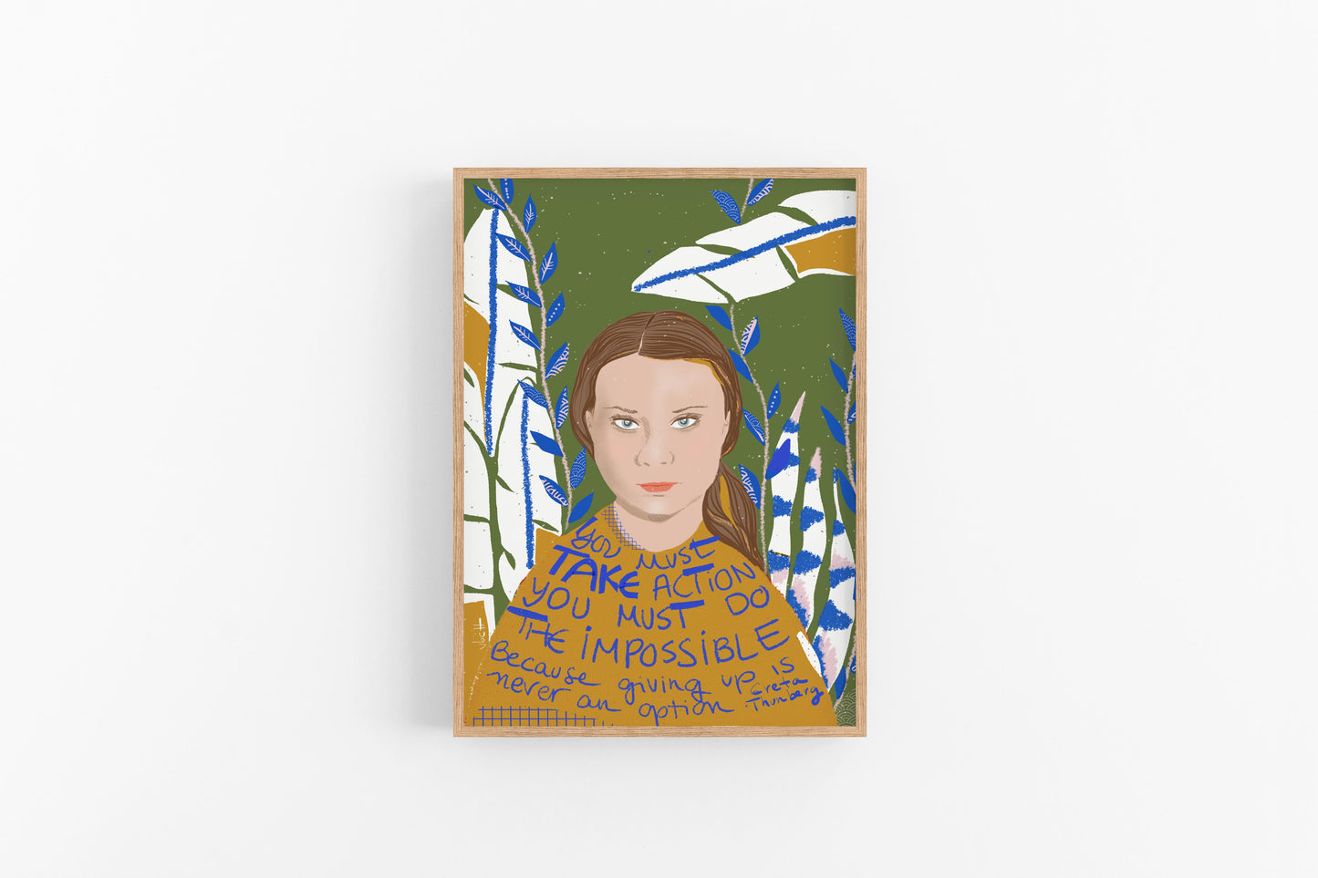 GRETA Thunberg Art Print- Cubicle Decor - VIOLETREDSTUDIO