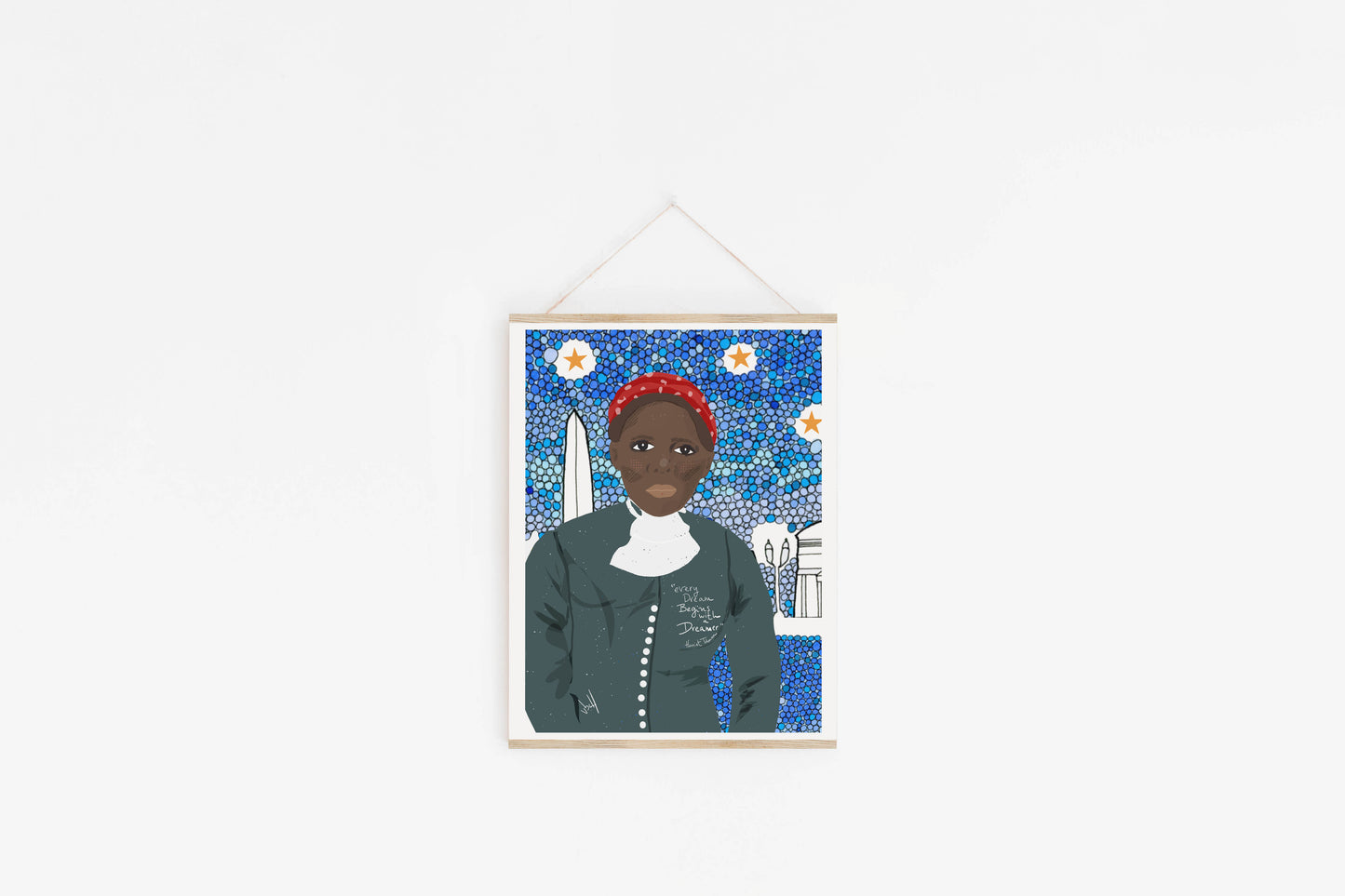 HARRIET TUBMAN Art Print, Feminist Wall Decor, Classroom Wall Art - VIOLETREDSTUDIO