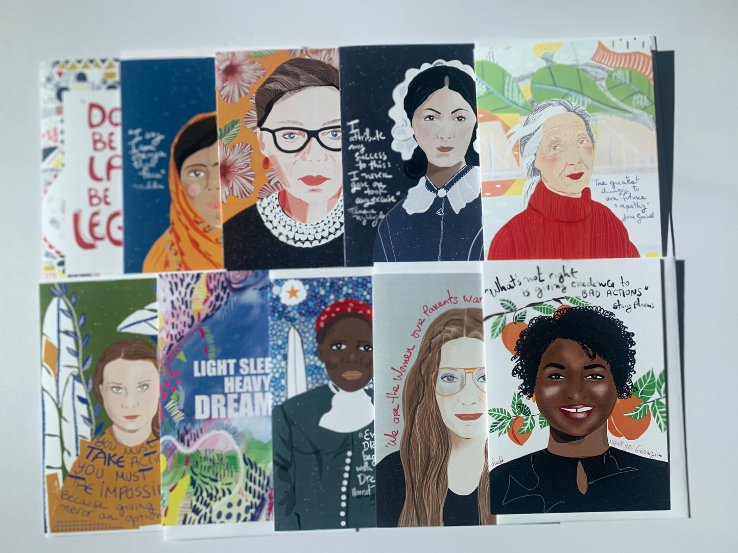 Trailblazer Card Set, Set of 10 greeting Card, Feminist Stationary set - VIOLETREDSTUDIO