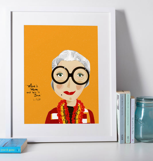 IRIS APFEL Wall Art Print, Fashion Lovers Gifts, Cubicle Decor - VIOLETREDSTUDIO