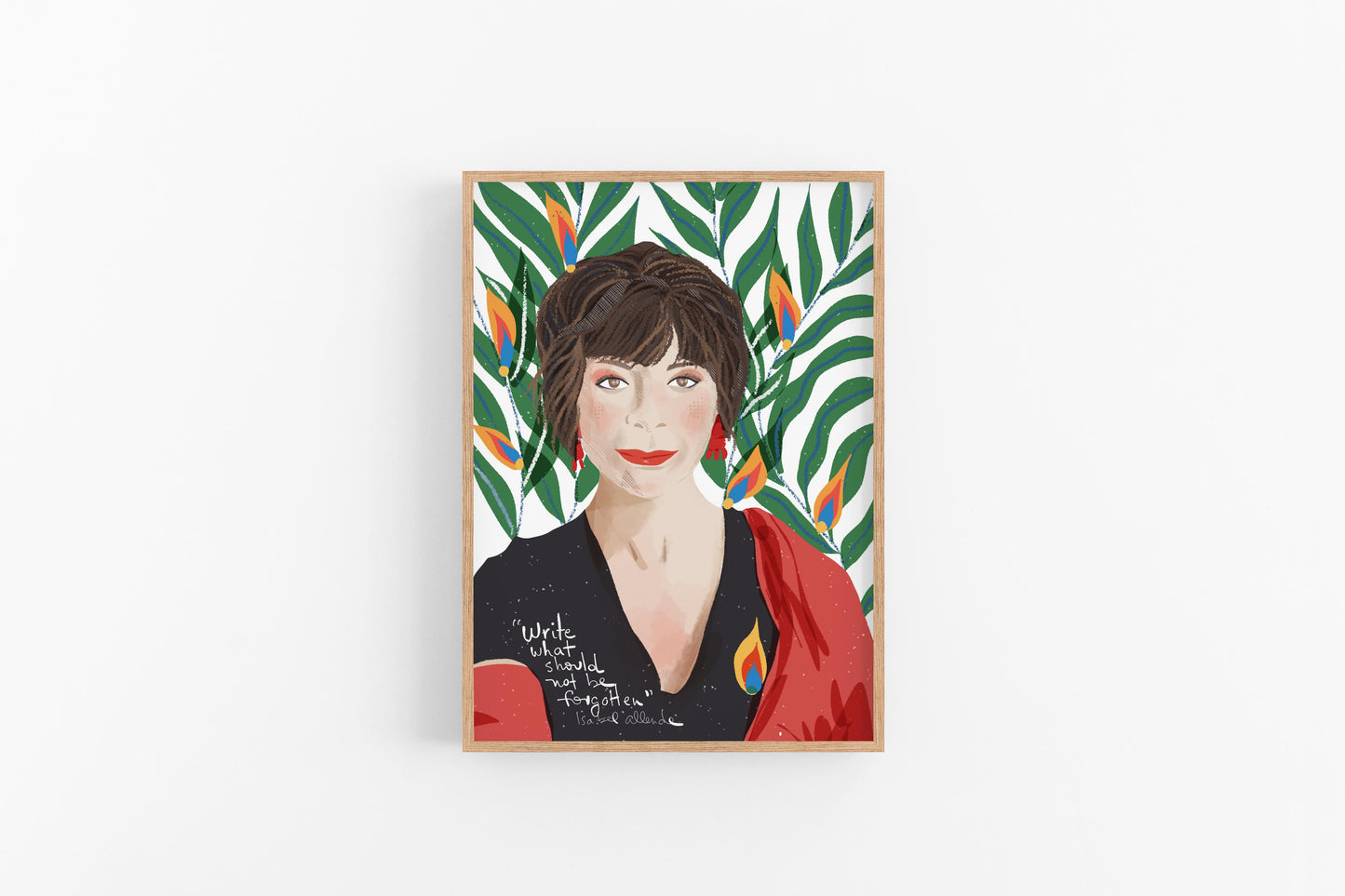 ISABEL ALLENDE, Art Print Inspirational Quote, Ready to Frame Cubicle Wall Decor - VIOLETREDSTUDIO