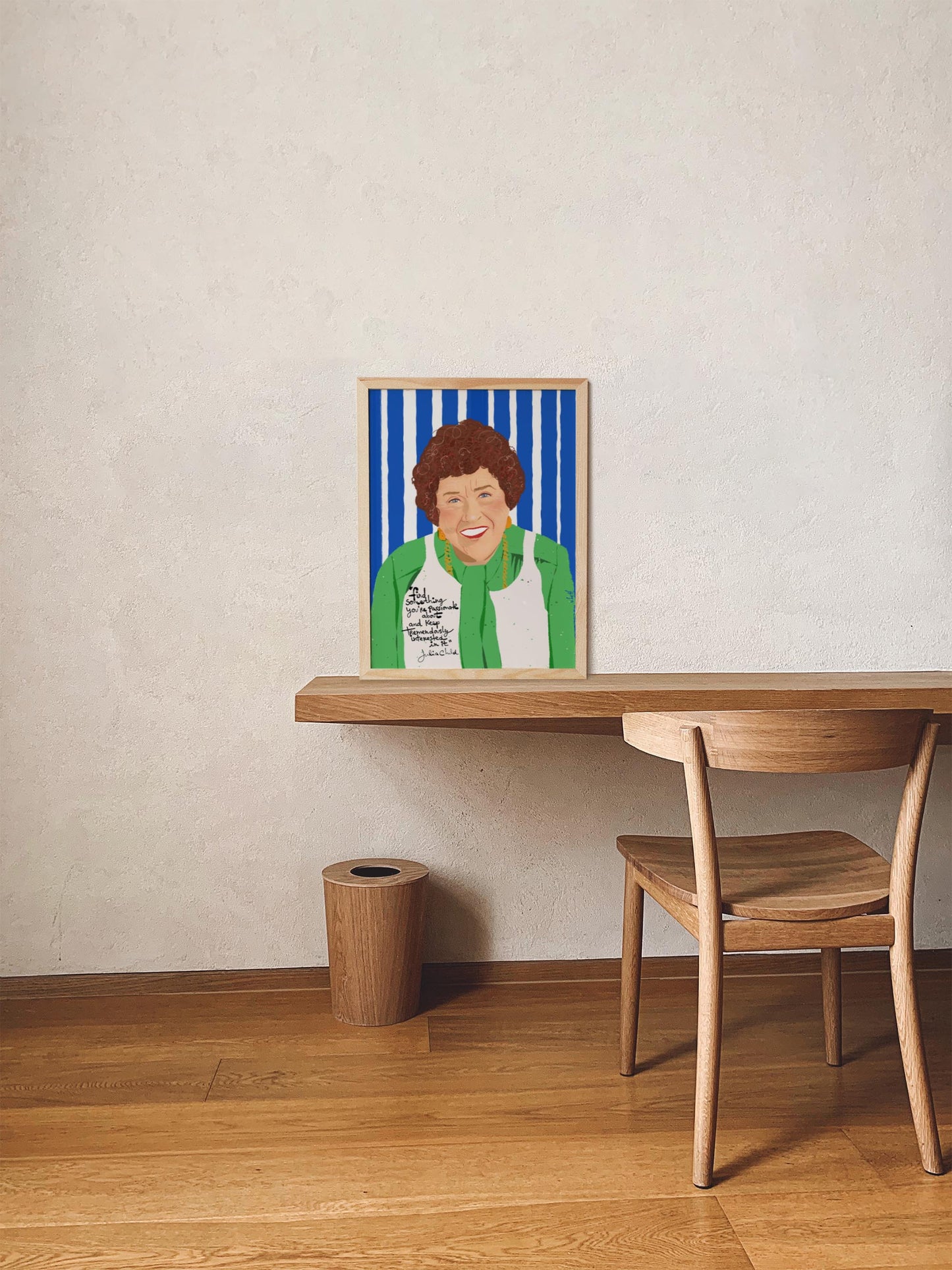 JULIA CHILD'S Art Print , Inspiration for Chef, Kitchen Wall Art, Fan Art - VIOLETREDSTUDIO