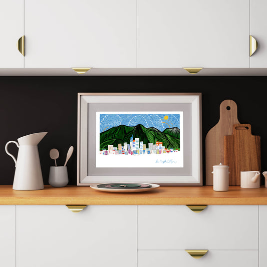 LOS ANGELES skyline | Cities of the world | L.A. | Cubicle Decor - VIOLETREDSTUDIO