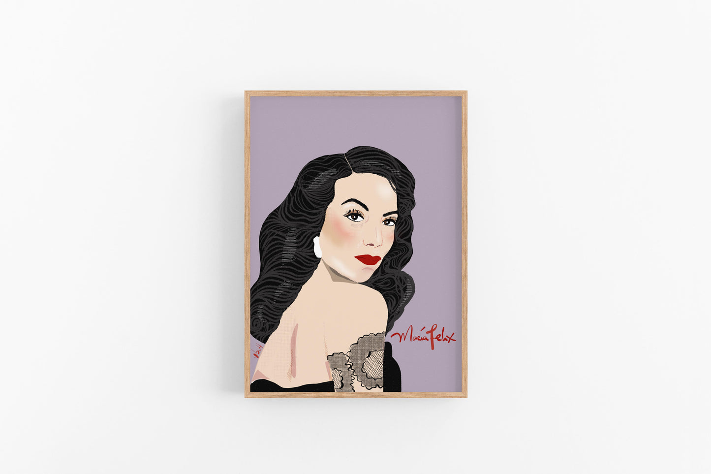 Maria Felix Wall Art, Inspirational Cubicle decor - VIOLETREDSTUDIO