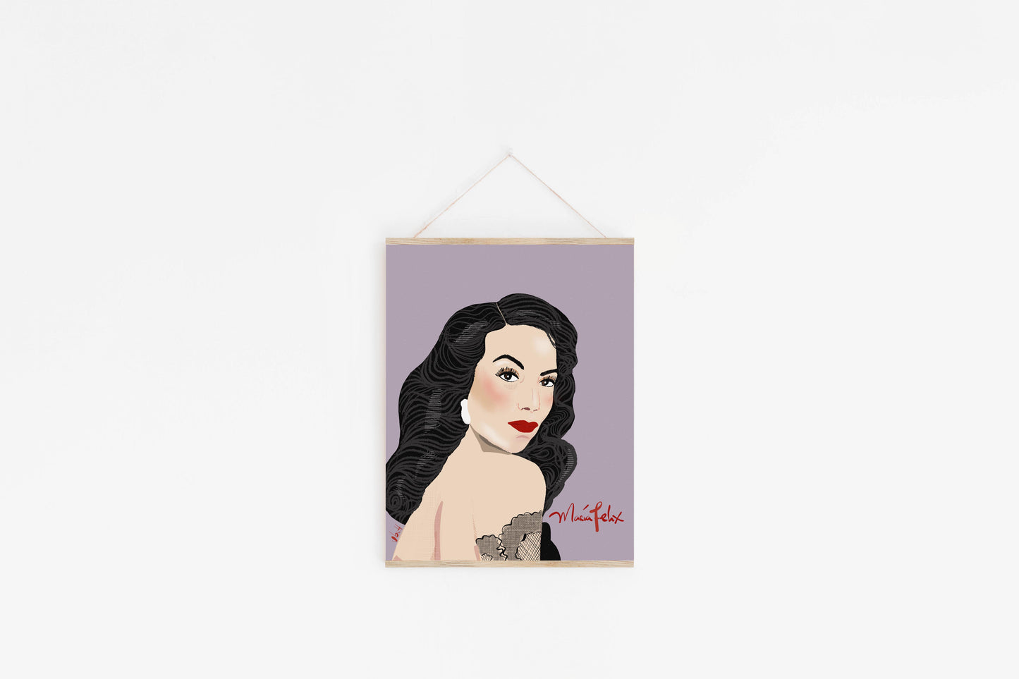 Maria Felix Wall Art, Inspirational Cubicle decor - VIOLETREDSTUDIO