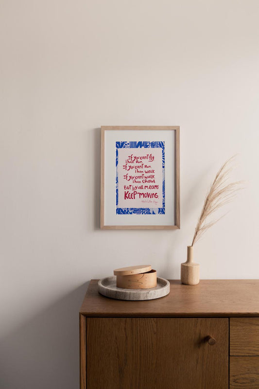 MLK Typographic Art, Home office Wall Art - VIOLETREDSTUDIO