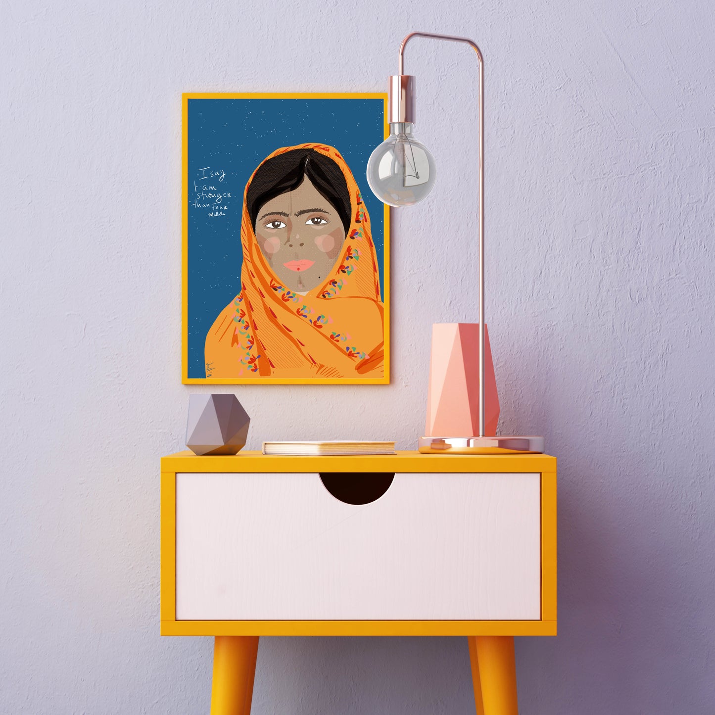 Malala Art Print, Classroom Wall Art, Young adult Decor - VIOLETREDSTUDIO