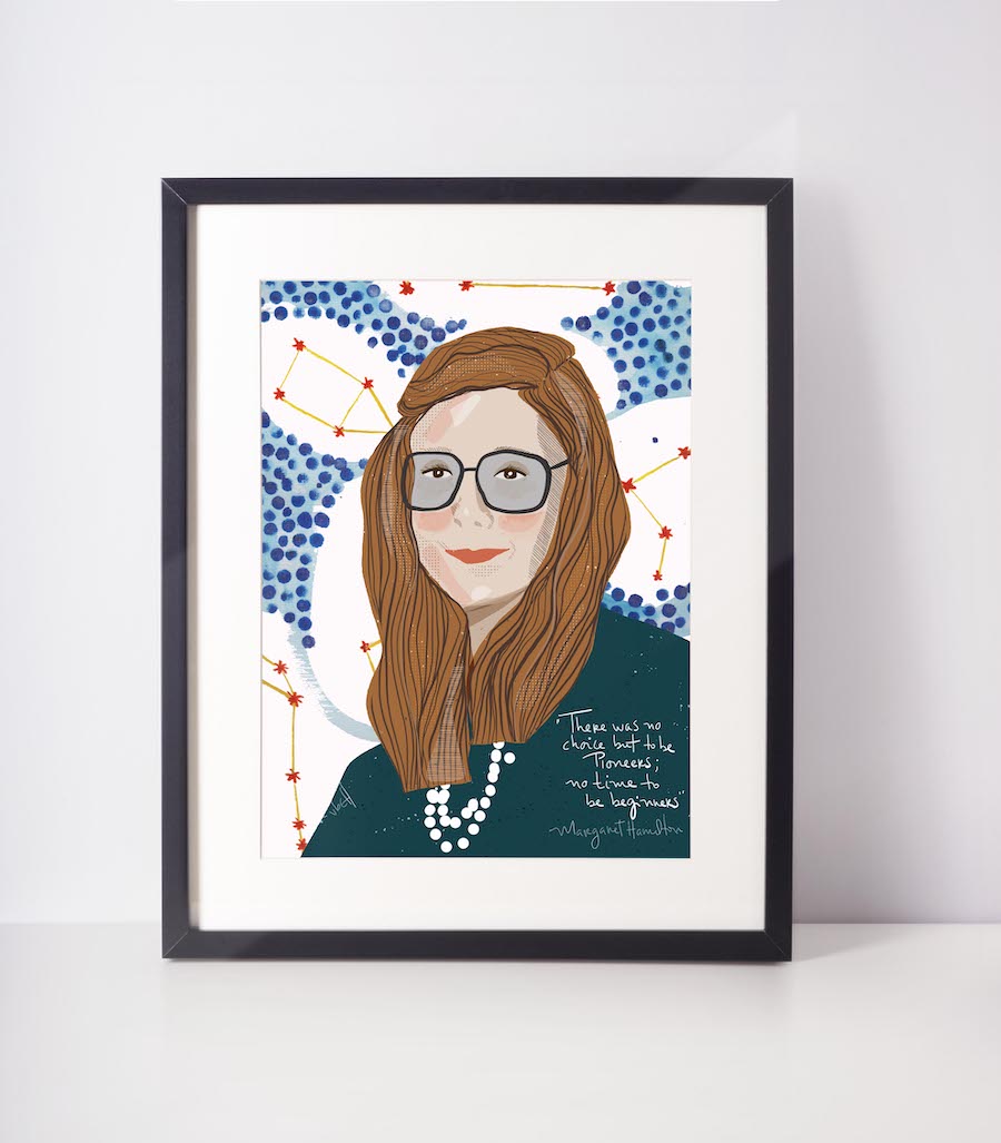 Margaret Hamilton Art print - VIOLETREDSTUDIO