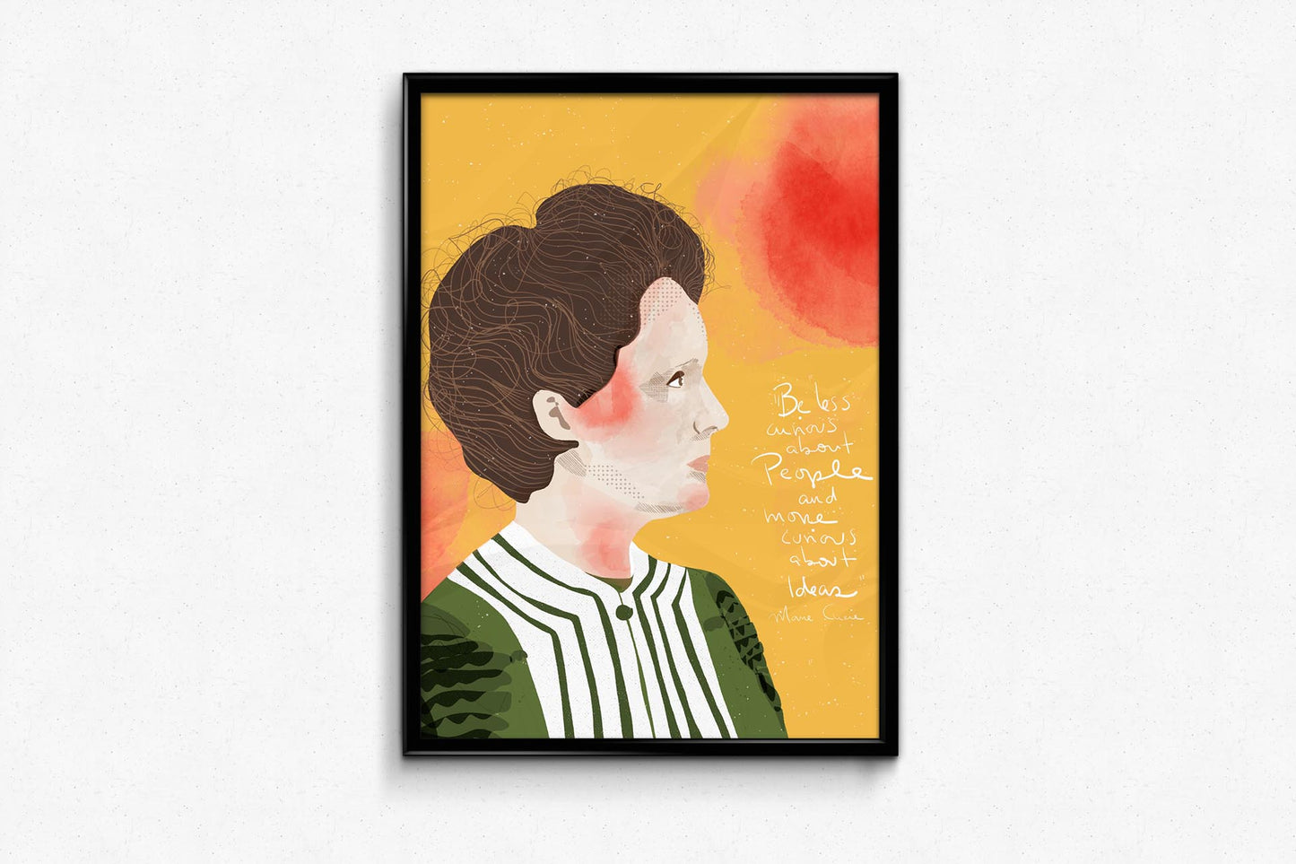 MARIE CURIE Art Print, Ready to Frame Wall Decor, Cubicle Decor - VIOLETREDSTUDIO