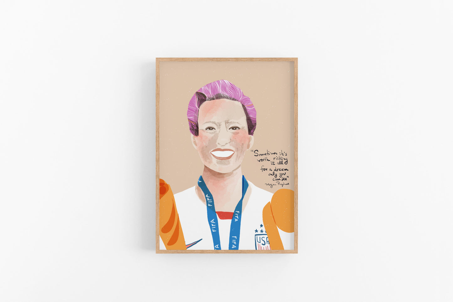 Megan Rapinoe Art Print, Feminist Gifts - VIOLETREDSTUDIO