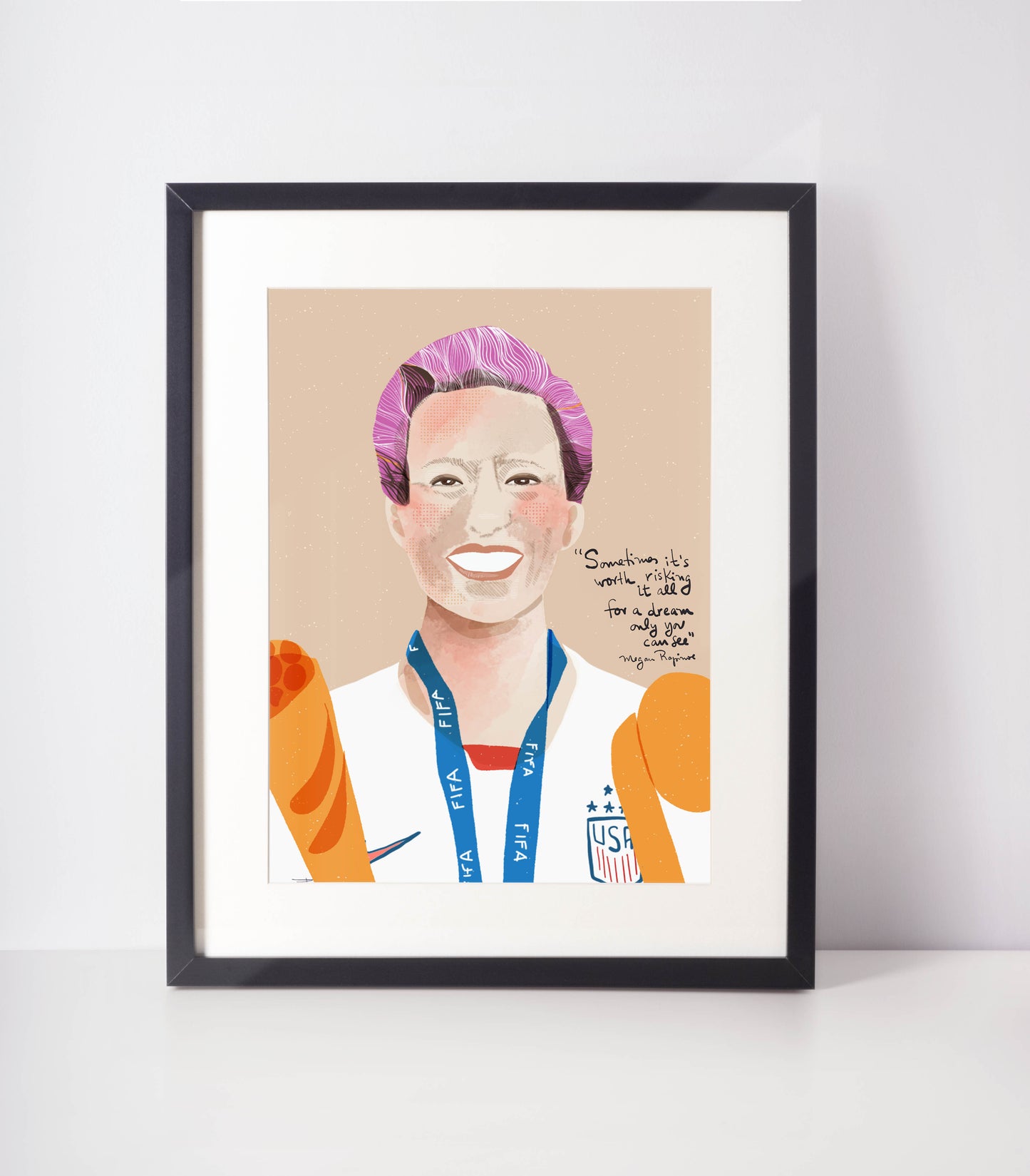 Megan Rapinoe Art Print, Feminist Gifts - VIOLETREDSTUDIO