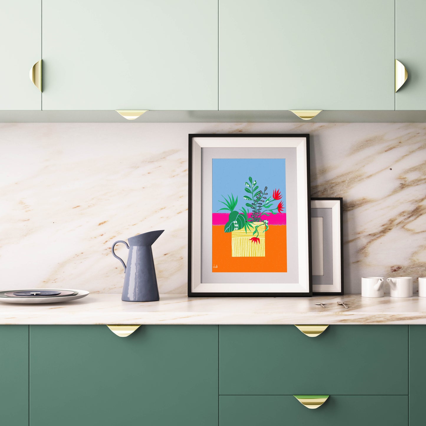 Colorful Flower Arrangement | Art Print | Feminine Wall Art | Mother's Day Gift - VIOLETREDSTUDIO