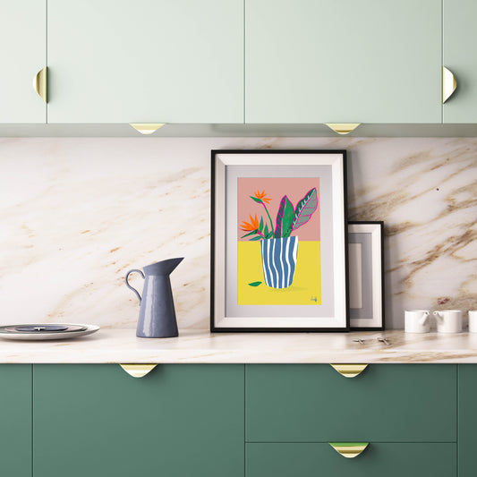 Flower Arrangement Art Print | Nature Wall Art | Housewarming gift | Colorful Art Print Cubicle Decor | Flower Art Print | Flower Art Decor - VIOLETREDSTUDIO