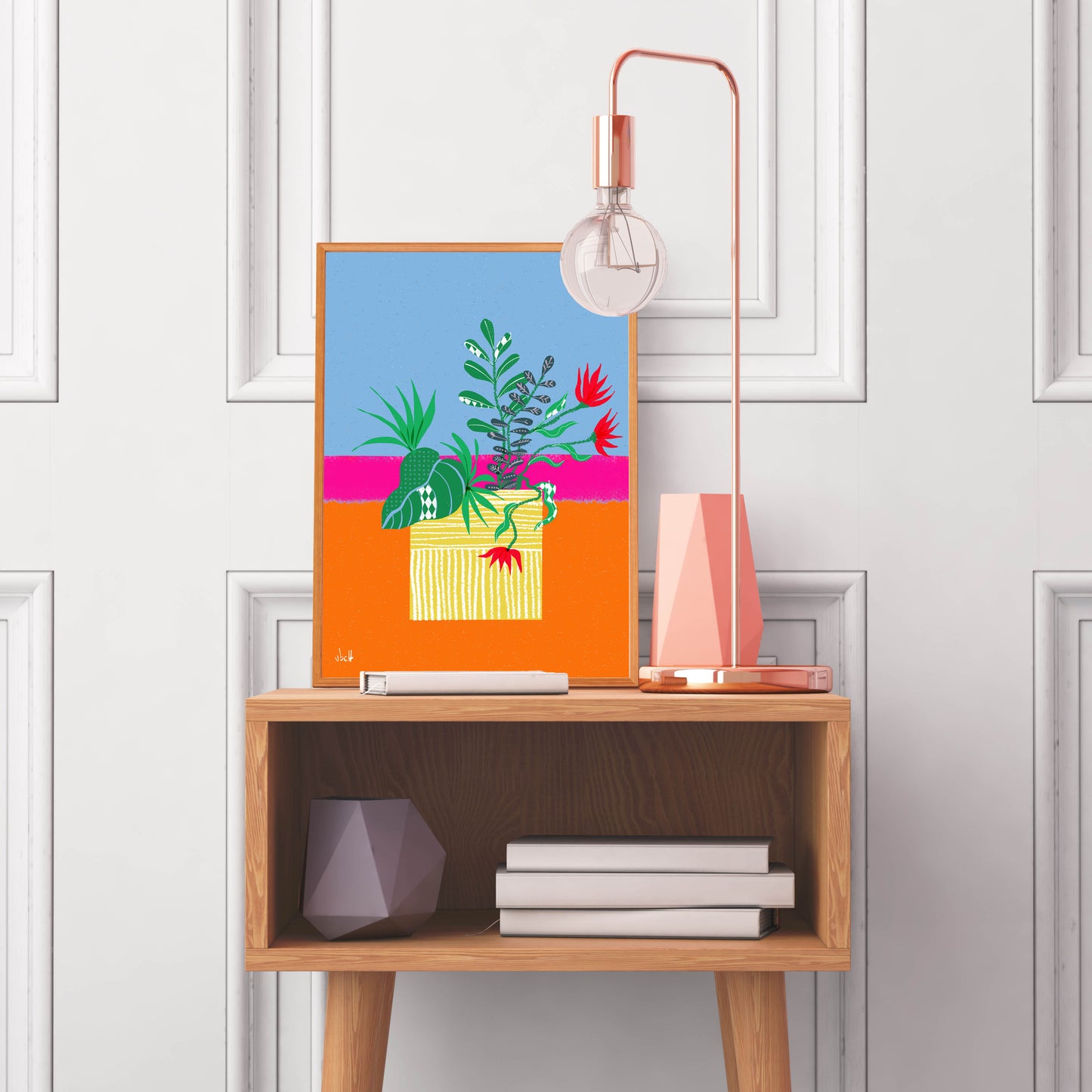 Colorful Flower Arrangement | Art Print | Feminine Wall Art | Mother's Day Gift - VIOLETREDSTUDIO
