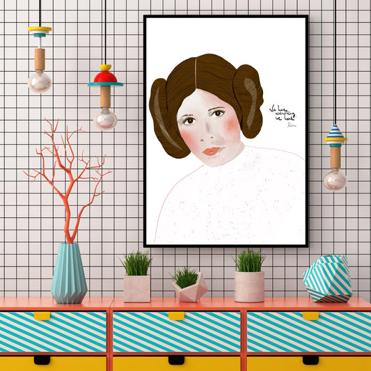 Carrie Fischer as Princess Leia - VIOLETREDSTUDIO