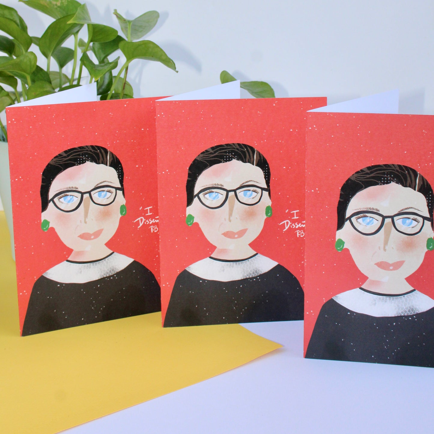 Set of Greeting Cards, Quirky illustration Iconic Women Portrait , Snail Mail, set of 6 - VIOLETREDSTUDIO