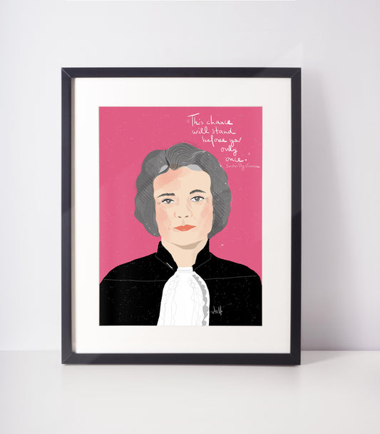 Sandra Day O'Connor, Supreme Court Women Art print, Lawyers Gifts - VIOLETREDSTUDIO