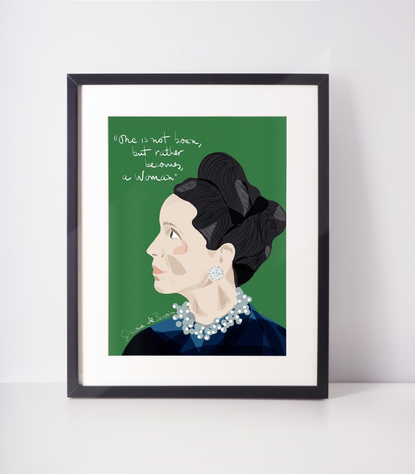 Simone de Beauvoir Art Print, Perfect for Office Decor and Feminist Inspiration, Book Club Gift - VIOLETREDSTUDIO