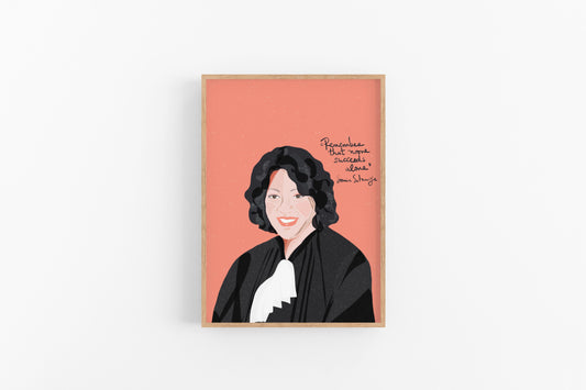 SONIA SOTOMAYOR Art Print, Lawyer Office Art, Latinx Women Art, Ready to Frame Cubicle Decor - VIOLETREDSTUDIO