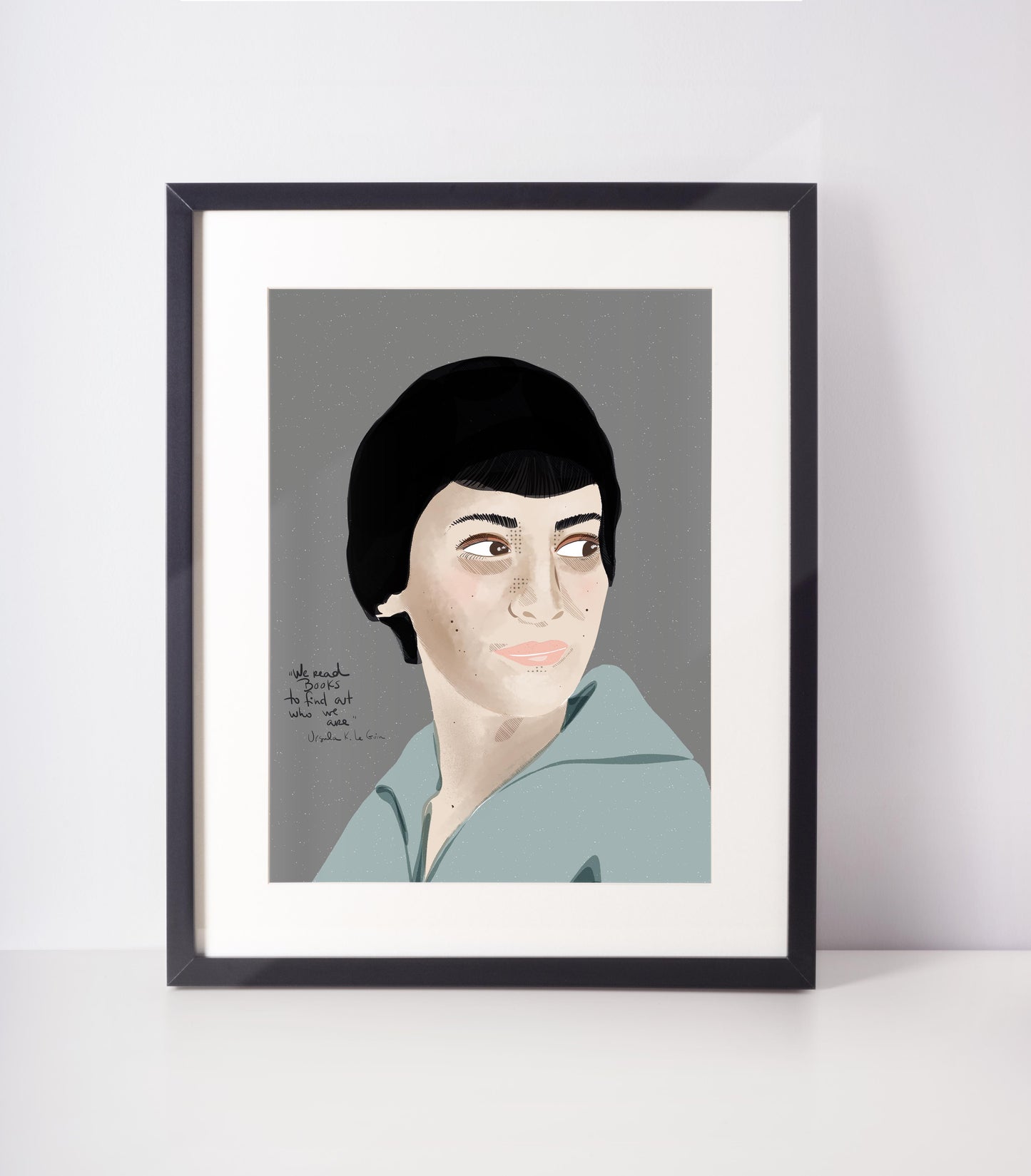 Ursula K. Le Guin Art Print, Emerging Writer Essential Gift, Celebrity Portrait - VIOLETREDSTUDIO