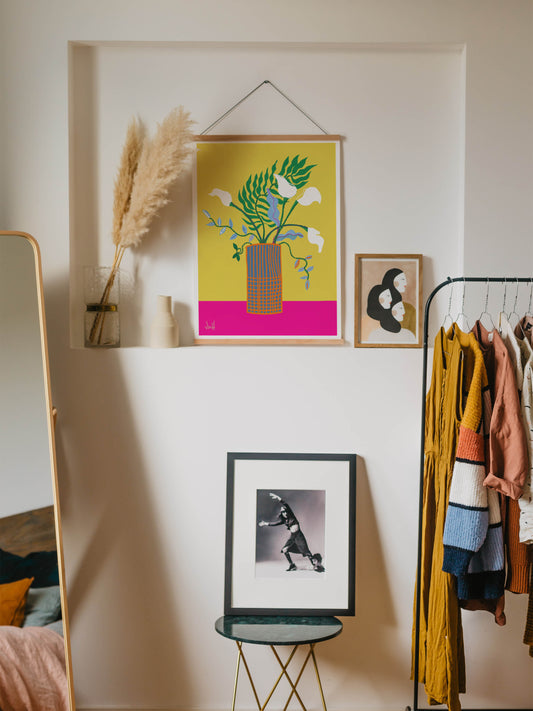 White Lillies | FLOWER Art print | Thoughtful Gifts | Girl Boss Office Art | Botanical Illustration - VIOLETREDSTUDIO