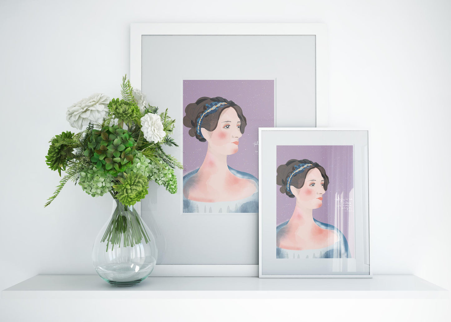 Ada Lovelace Art Print, Girls in Stem Gift, Little Girl Inspiration - VIOLETREDSTUDIO