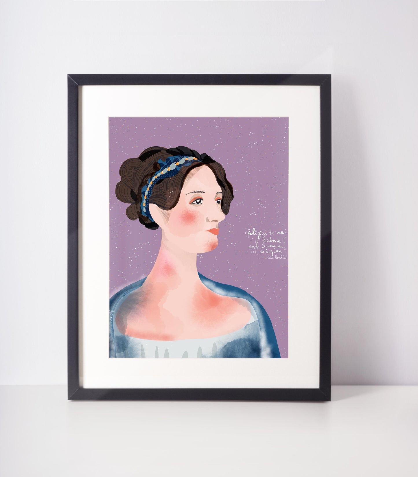Ada Lovelace Art Print, Girls in Stem Gift, Little Girl Inspiration - VIOLETREDSTUDIO