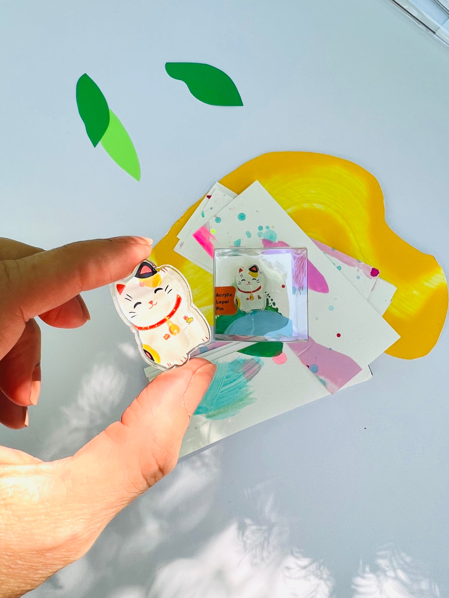 Maneki Neko Lapel Pin - VIOLETREDSTUDIO