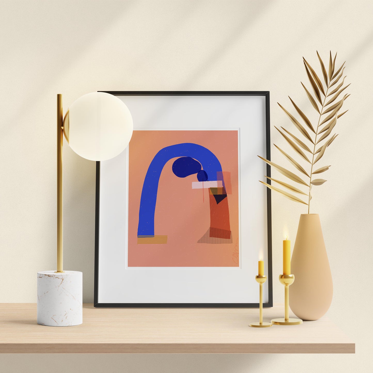 Clay Art Bedroom Art, Home Office art print, Modern Wall Art - VIOLETREDSTUDIO