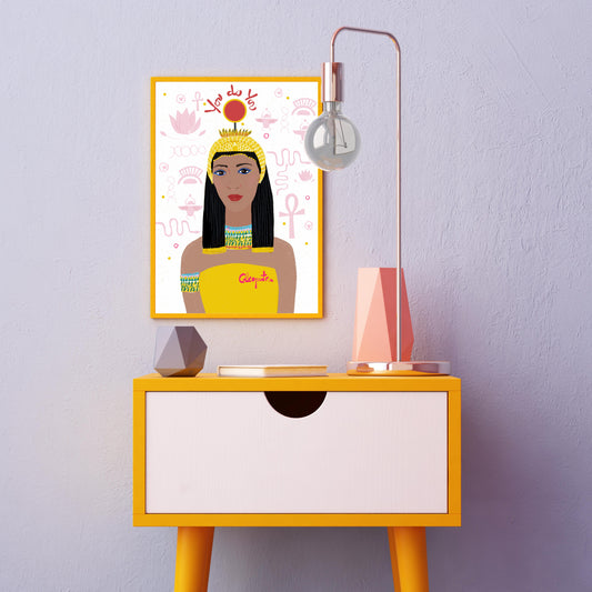 Cleopatra Art Print, You do You Cubicle decor, Dorm Room Wall Art - VIOLETREDSTUDIO