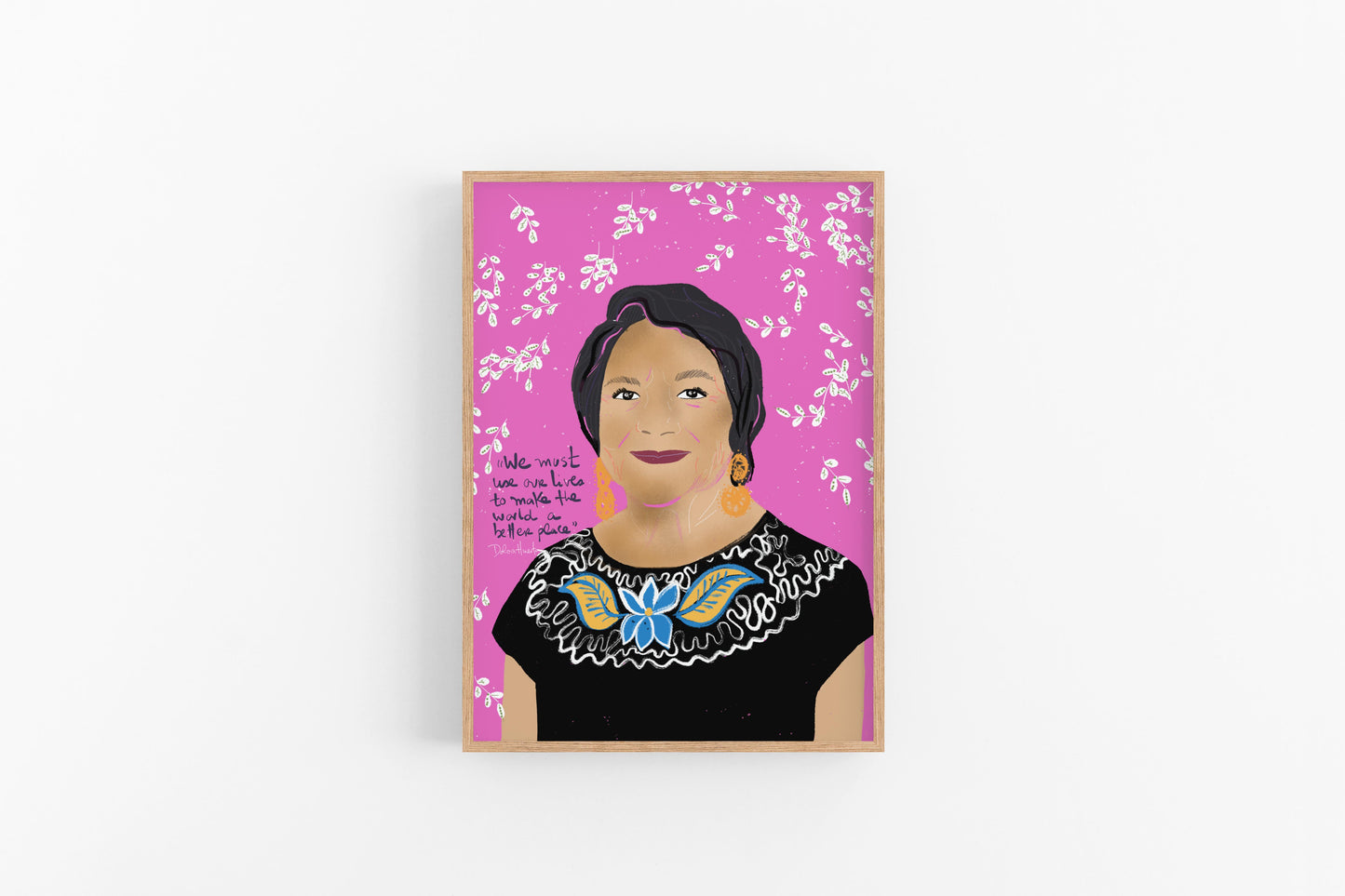 Dolores Huerta Portrait, iconic Feminist Women, Quote Poster - VIOLETREDSTUDIO