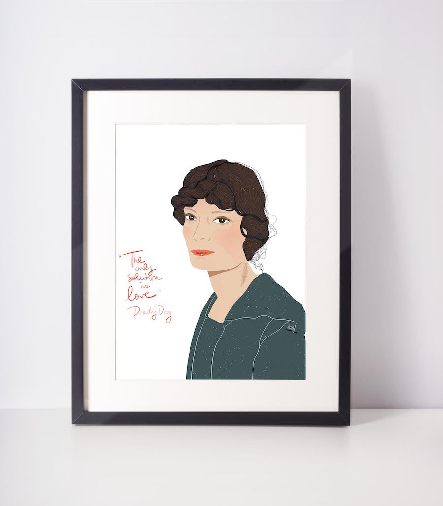 Dorothy Day Art Print - VIOLETREDSTUDIO