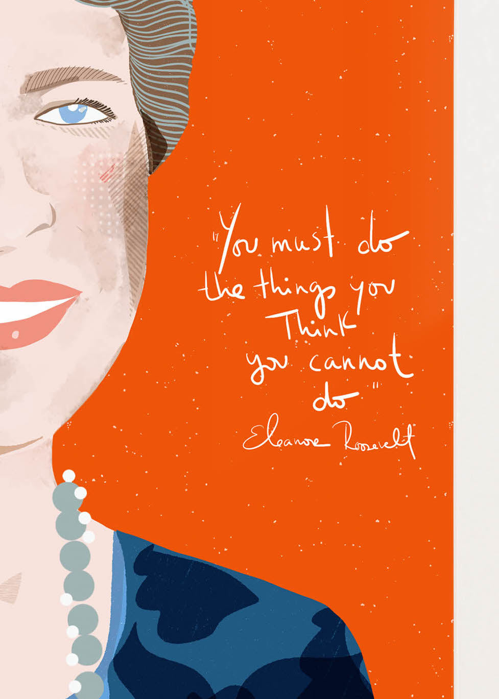 Eleanor Roosevelt ART PRINT, Iconic Women Art, Cubicle Decor Wall Art, Girl Power Inspiration, Feminist Posters - VIOLETREDSTUDIO