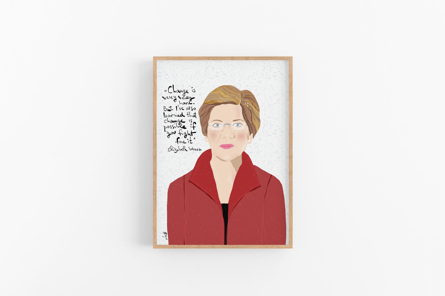 Elizabeth Warren Art Print, Dorm Room Decor - VIOLETREDSTUDIO