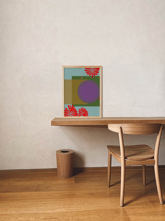 Emerald Sky Modern Abstract Art Print - VIOLETREDSTUDIO