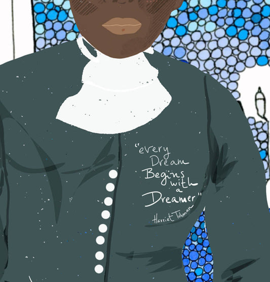 HARRIET TUBMAN Art Print, Feminist Wall Decor, Classroom Wall Art - VIOLETREDSTUDIO