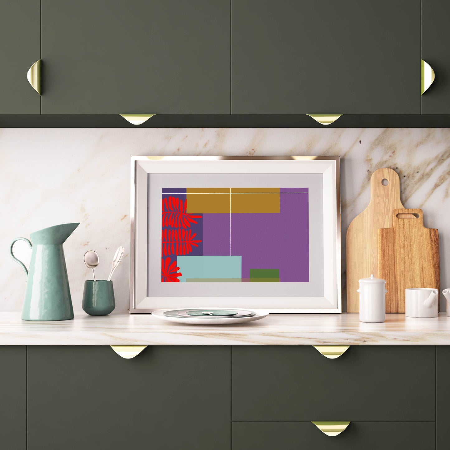 Modern Decor Art Print, Summer Color Art Print - VIOLETREDSTUDIO