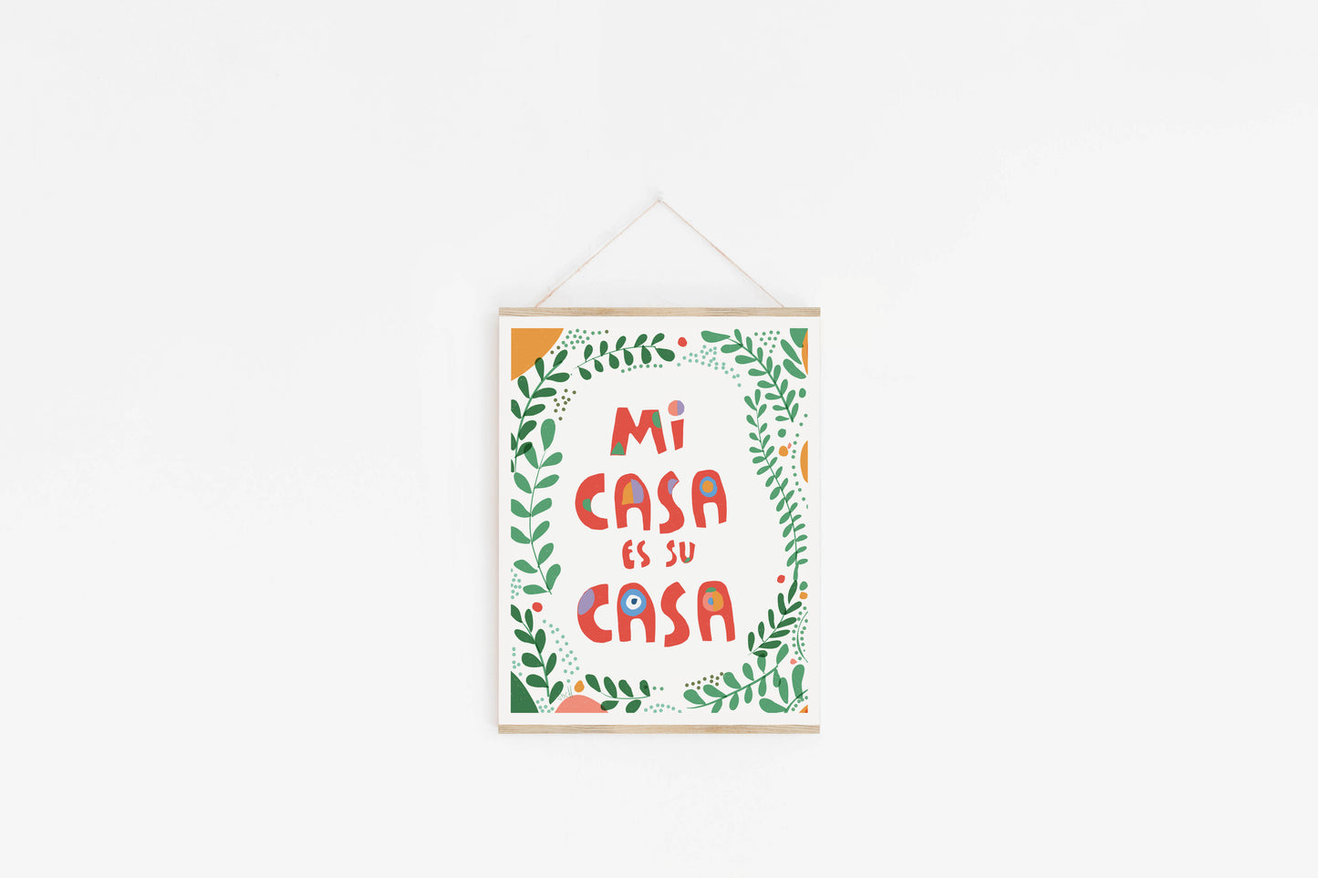 Wall Art Living Room, Contemporary Art Print, MI CASA TU casa, Typographic art print, Minimal Print - VIOLETREDSTUDIO